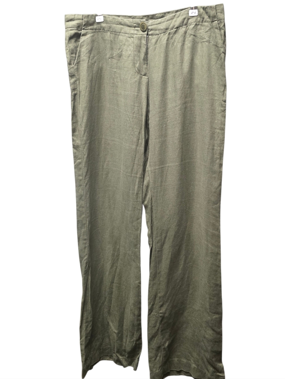 Isda & Co Wide Leg Olive Green Linen Pants Sz. 10